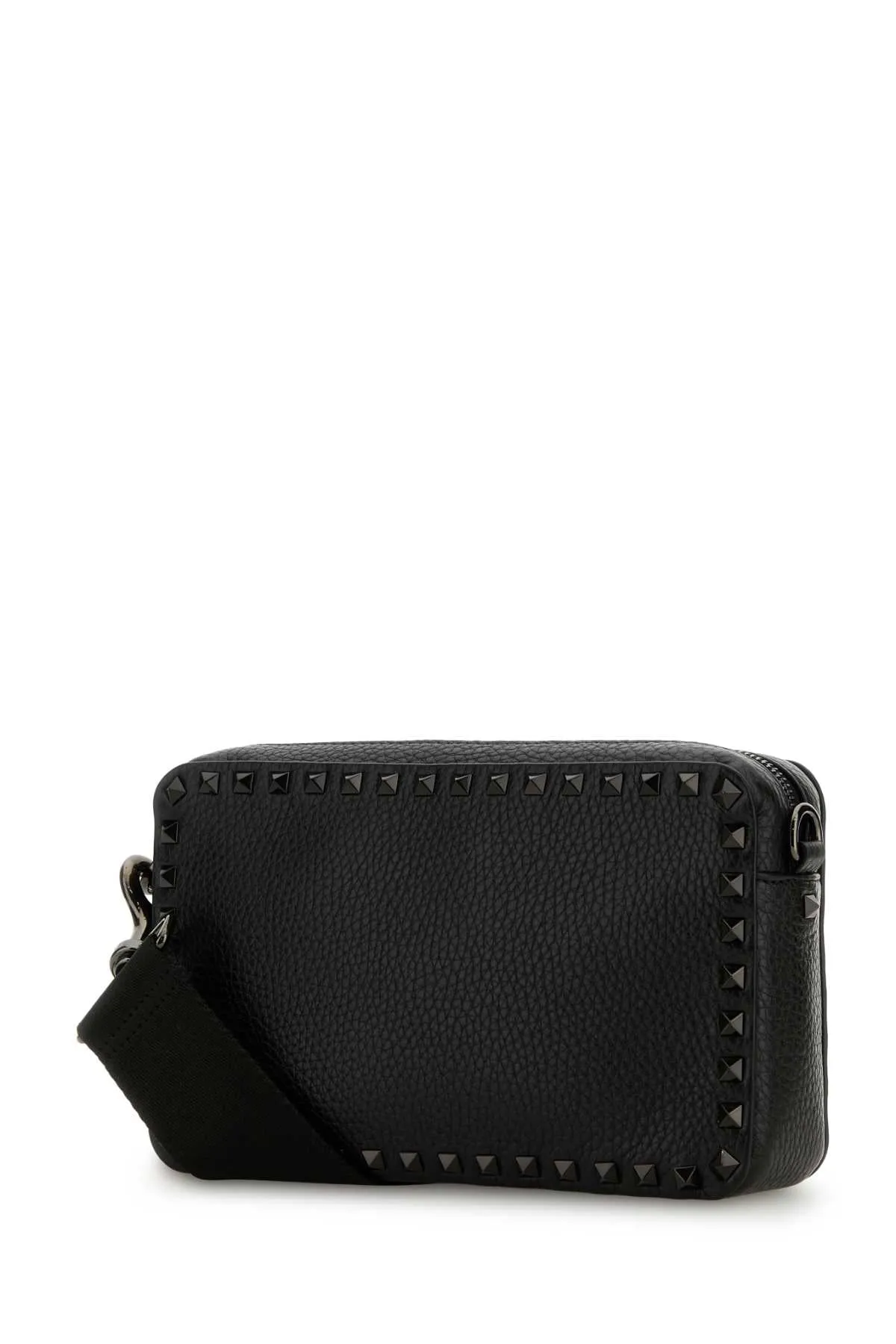 Valentino Garavani Black Leather Rockstud Crossbody Bag