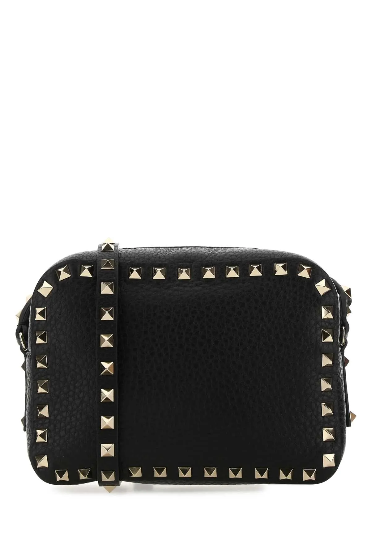 Valentino Garavani Black Leather Small Rockstud Crossbody Bag