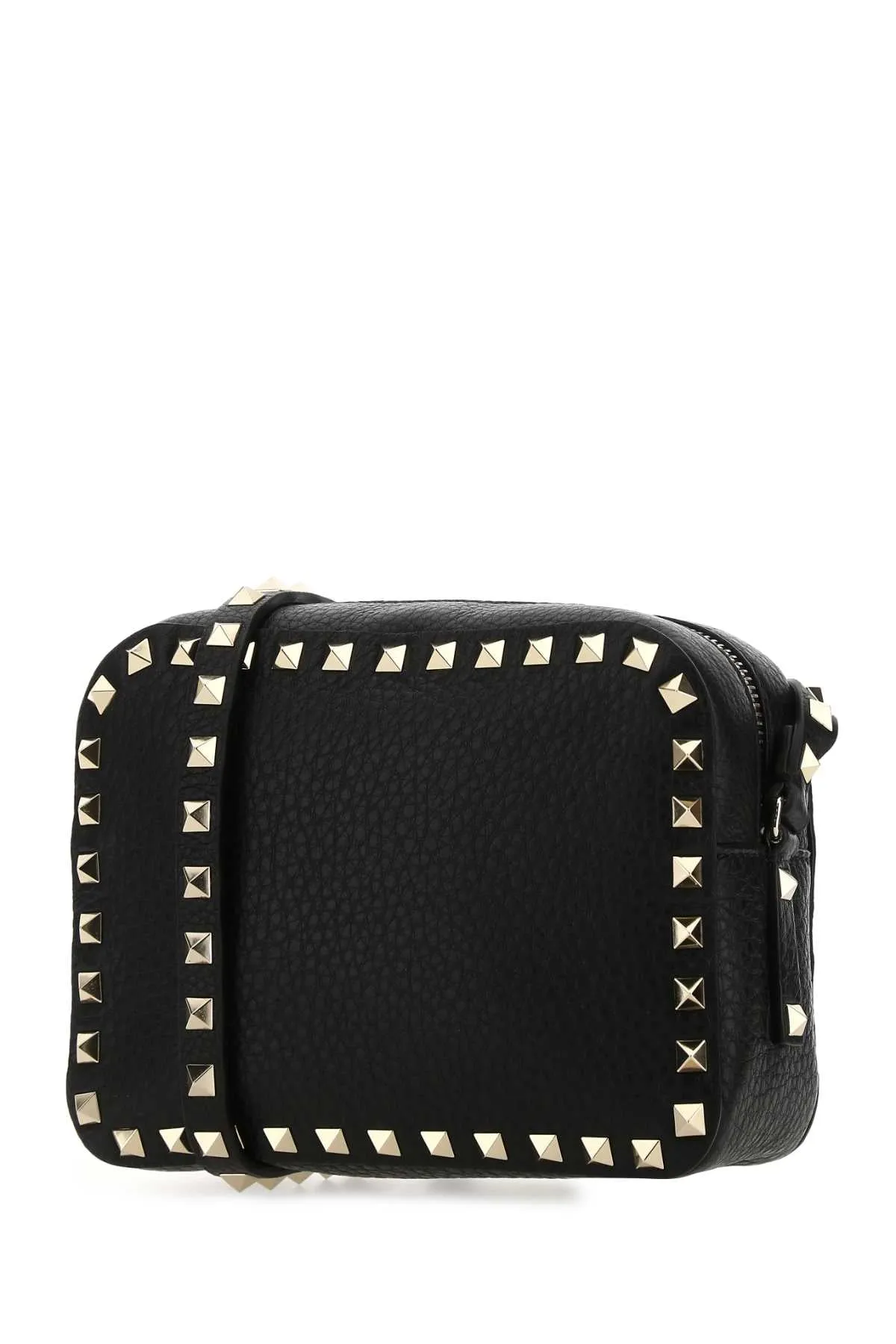 Valentino Garavani Black Leather Small Rockstud Crossbody Bag