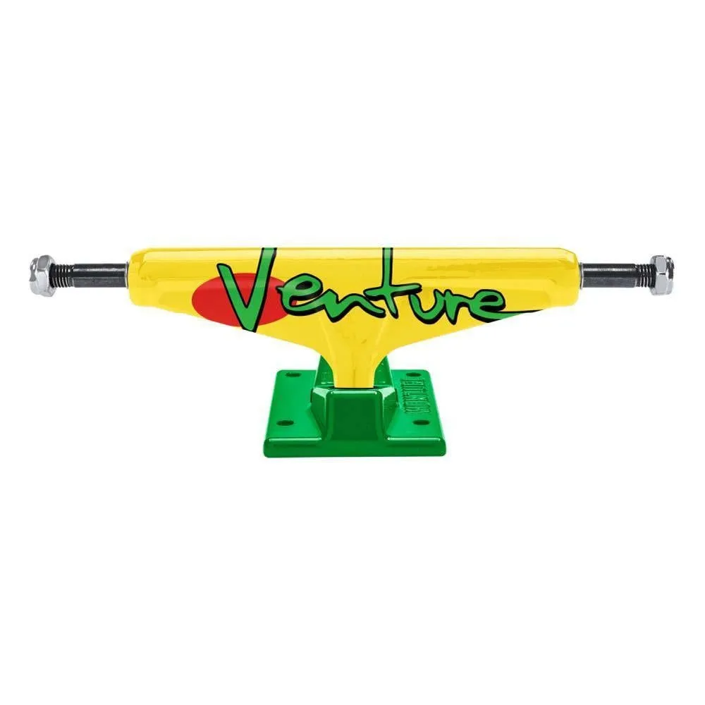 Venture 5.2 Skateboard Trucks 92' Full Bleed Team Hi Yellow/Green 5.2