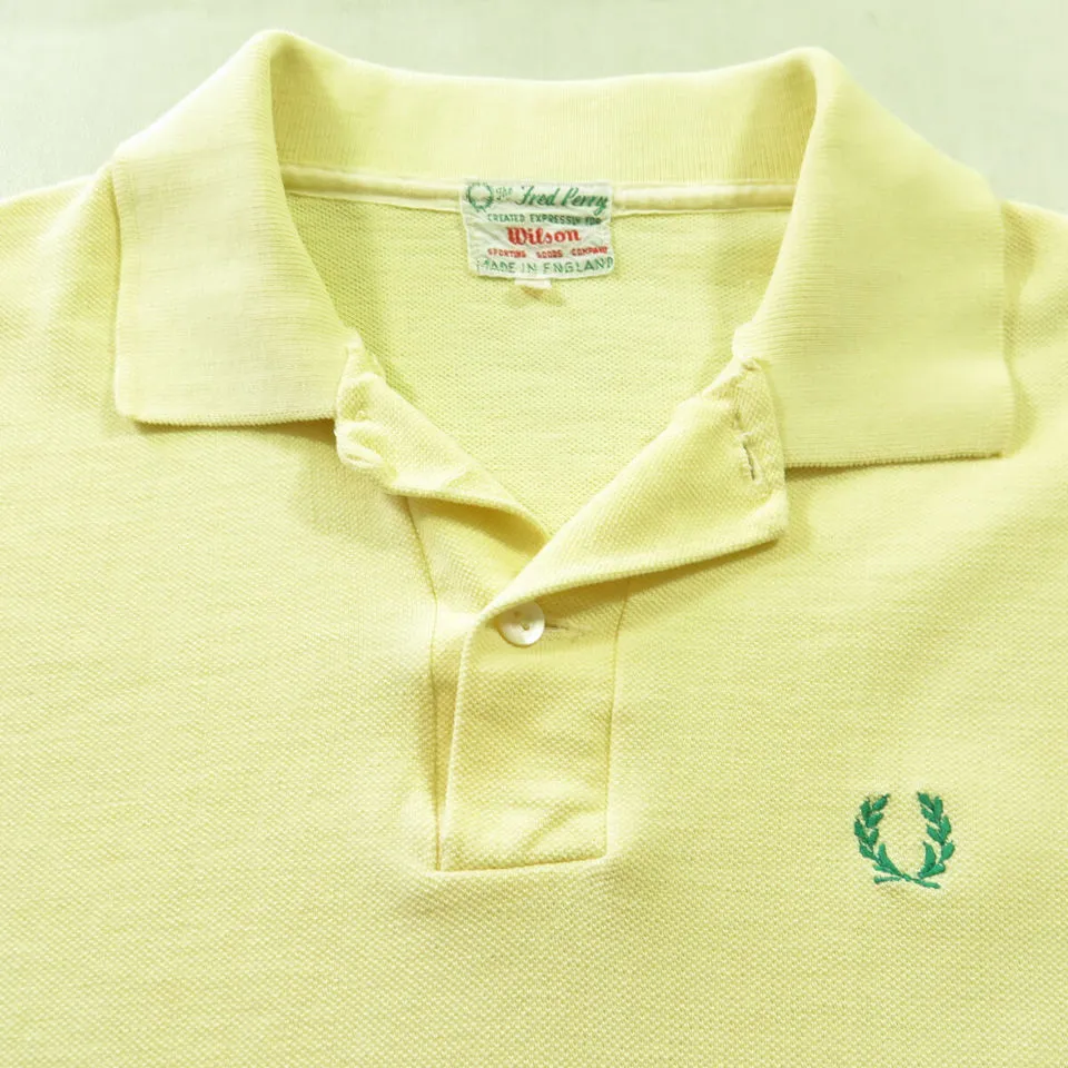 Vintage 70s Fred Perry Tennis Polo Shirt 40 Wilson Mens England Made Piquet