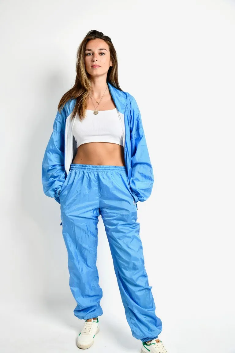 Vintage 80s tracksuit set blue