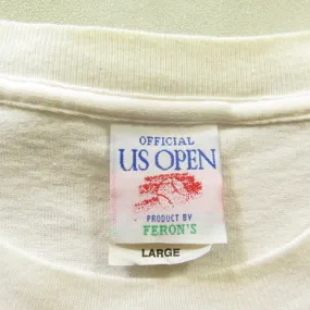 Vintage 90s US Open Tennis T-Shirt Mens L Deadstock Ferons USA White