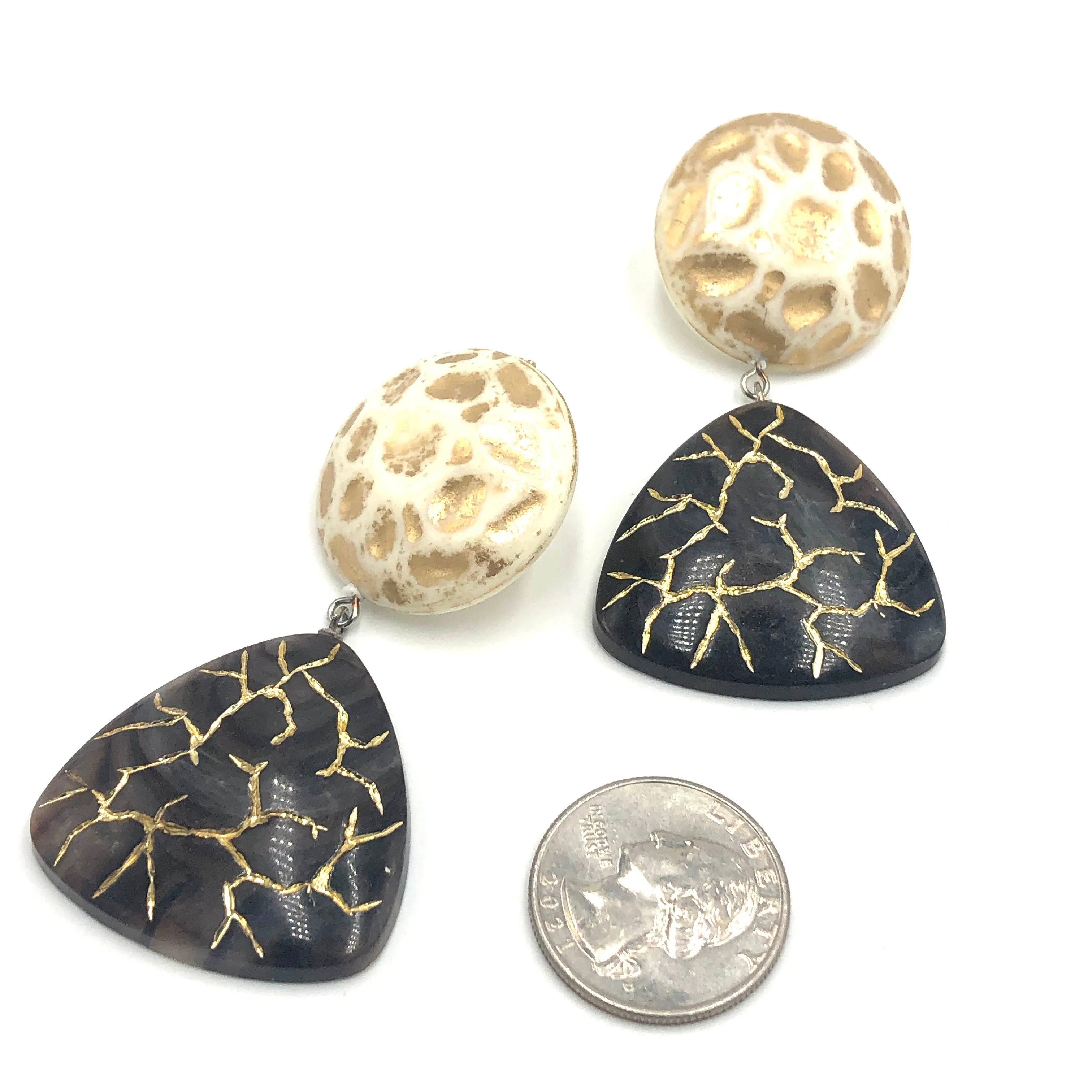 Volcanic Moon Rock Earrings