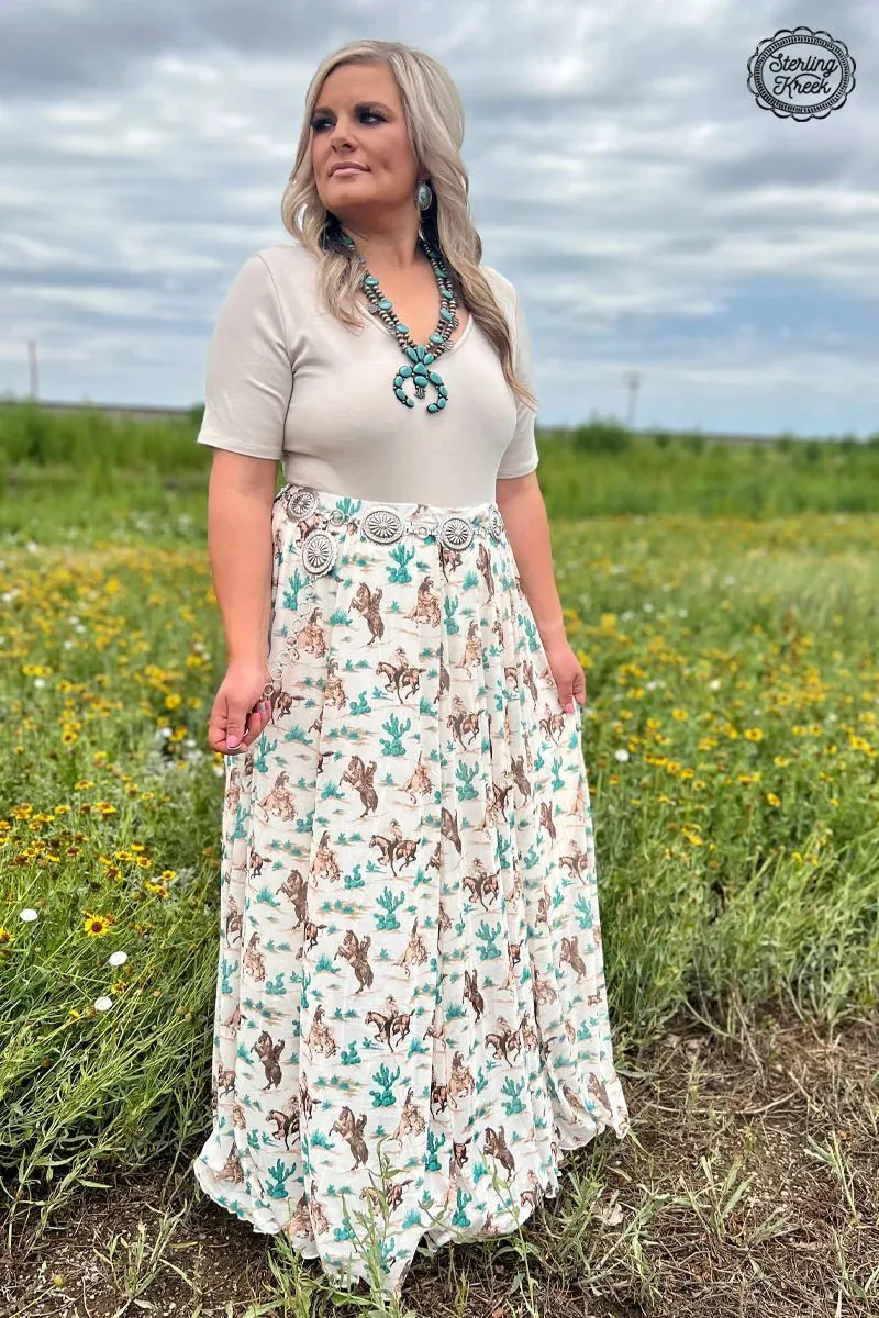 Western City Maxi Skirt