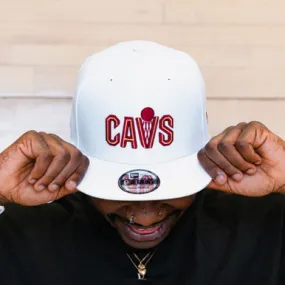 White New CAVS Snapback Hat