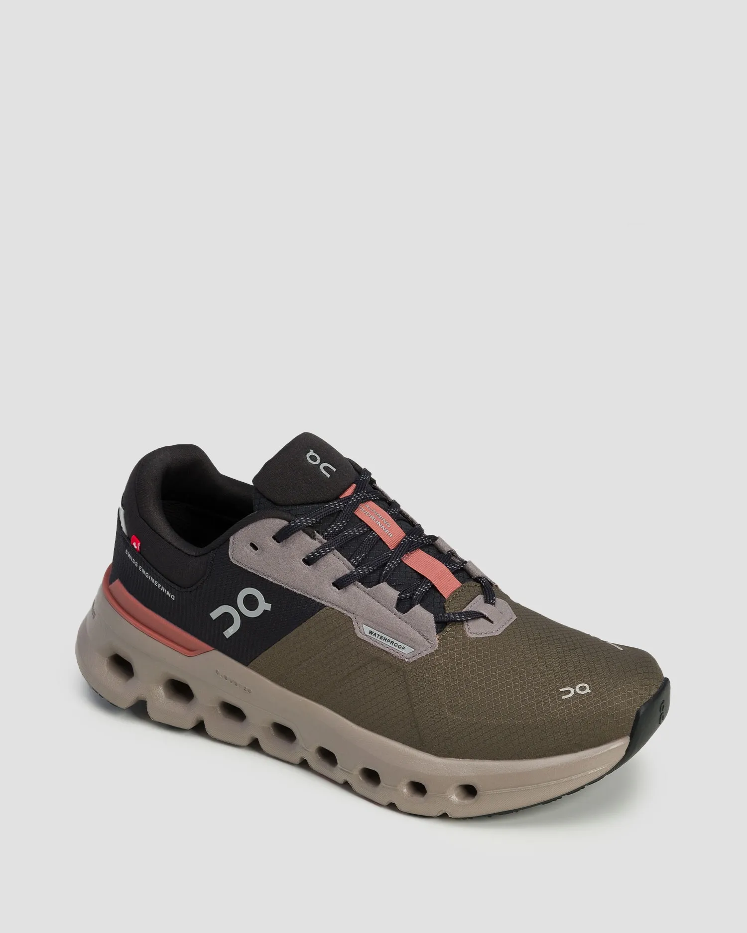 Women's waterproof trainers On Running Cloudrunner 2 Waterproof 3WE10142131-olive-mahogany