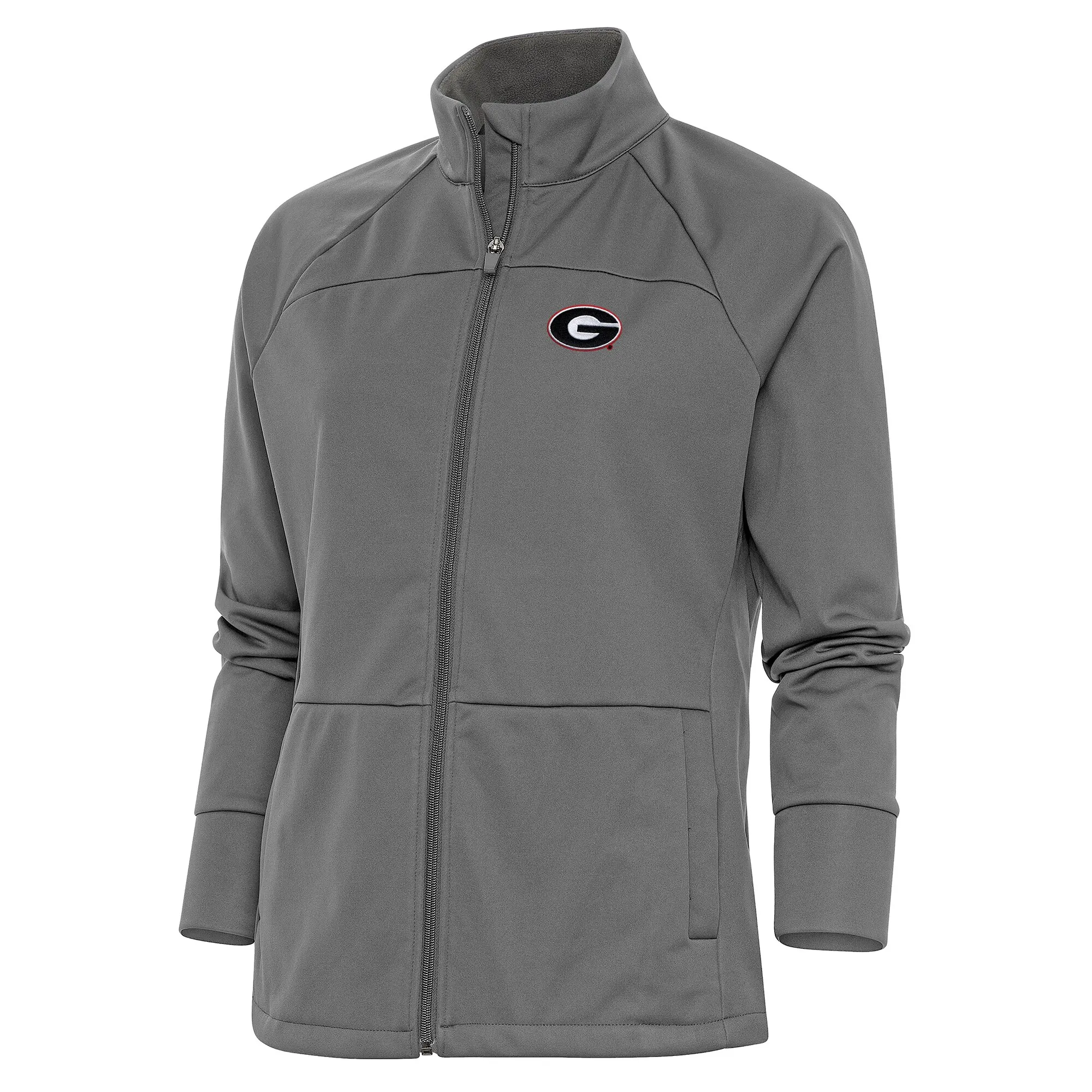 Women's Antigua  Steel Georgia Bulldogs Links Full-Zip Golf Jacket