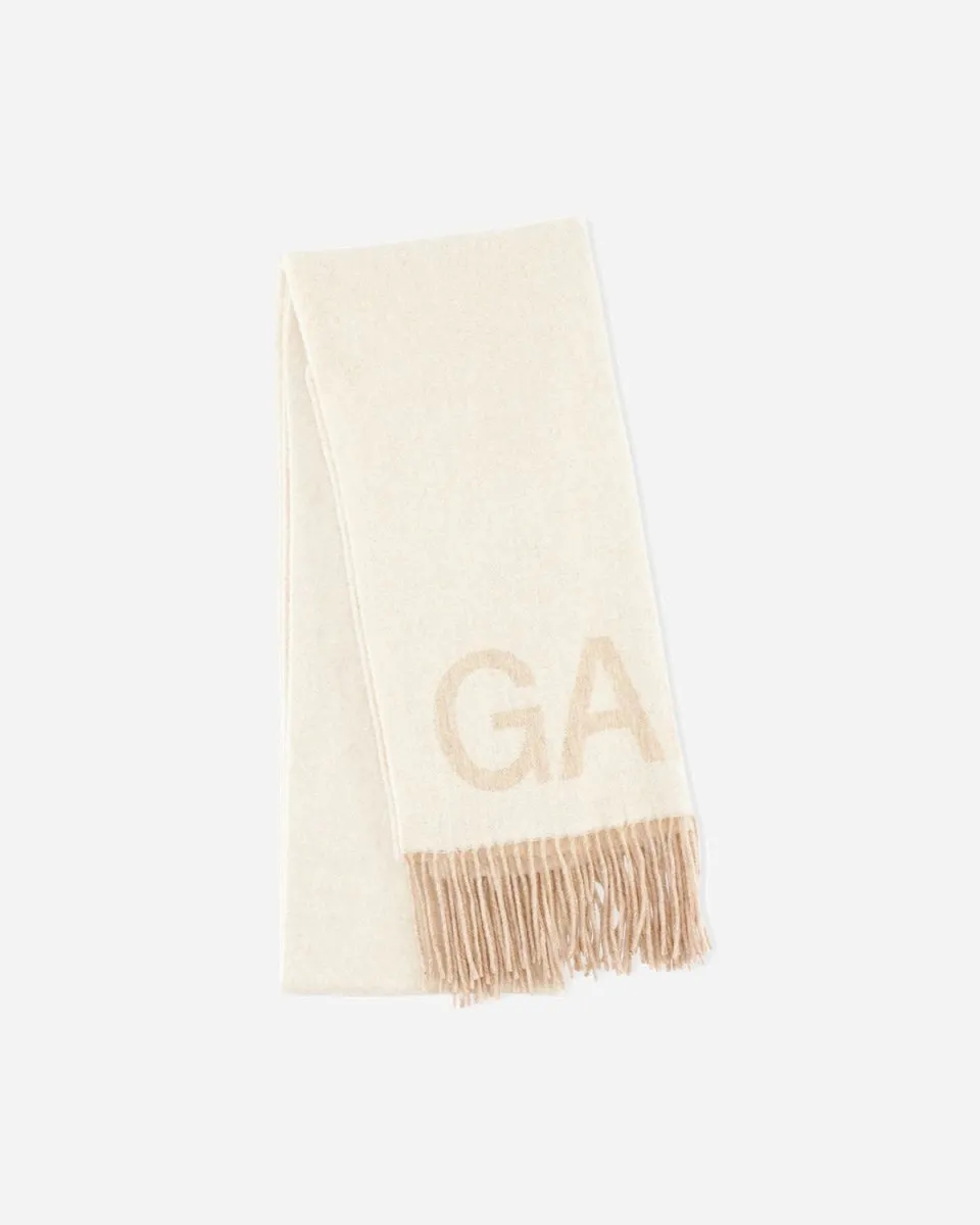 Wool Mix Scarf - Egret