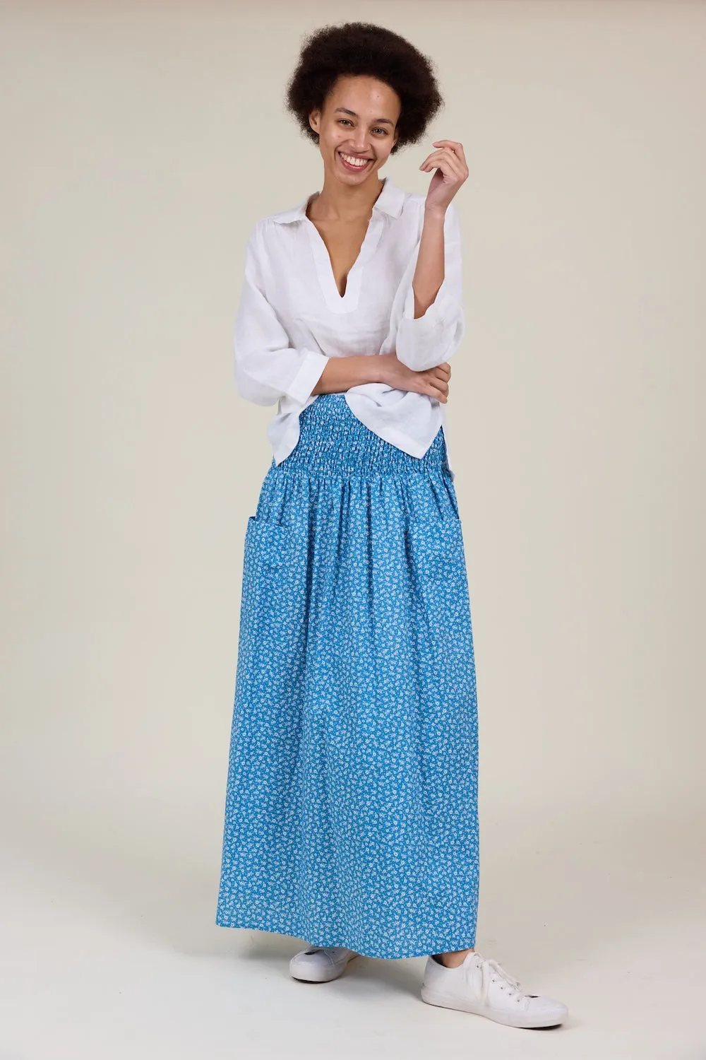 Wren Skirt Blue Floral
