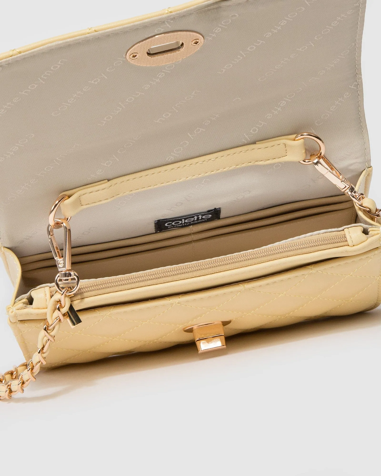 Yellow Ebony Lock Crossbody Bag