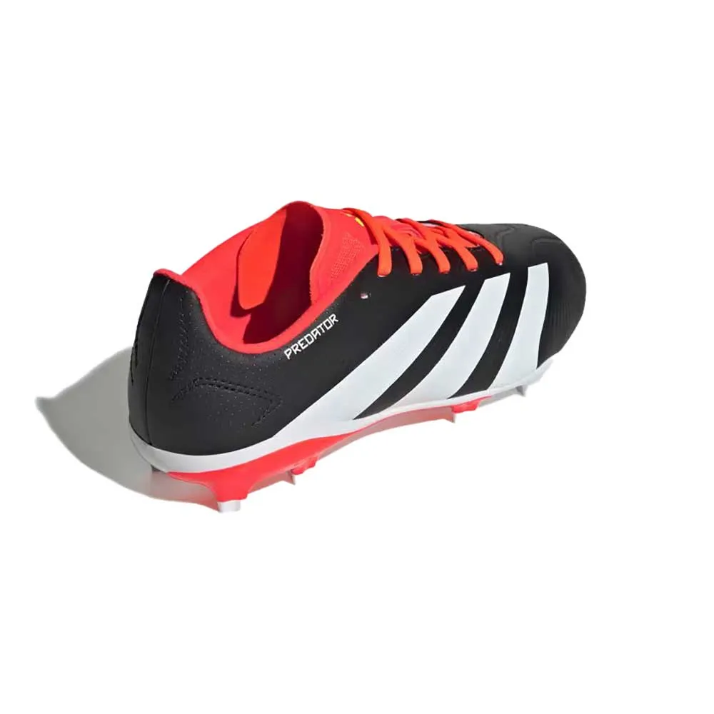 Youth Big Kids' Jr Predator League L FG Soccer Shoe - Core Black / Cloud White / Solar Red - Regular (M)