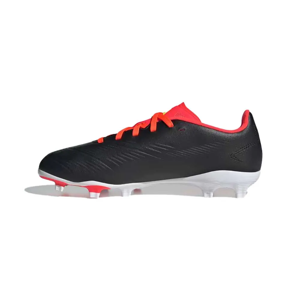 Youth Big Kids' Jr Predator League L FG Soccer Shoe - Core Black / Cloud White / Solar Red - Regular (M)