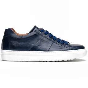 Zelli Vivo Italian Tumbled Calfskin Sneakers Safari Jean