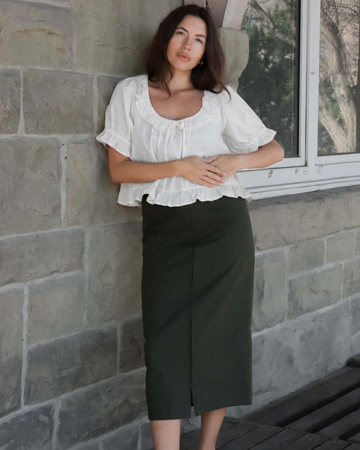 Zipper Skirt - Olive