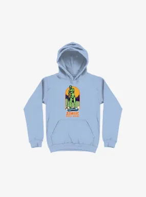 Zombie Paddle Board Light Blue Hoodie